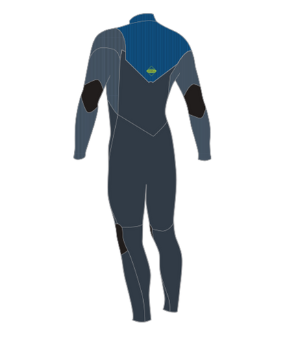 O'Neill Hyperfreak 3/2+mm Youth Chest Zip Summer Wetsuit 2025 - Dark Orion/Deep Sea/Copen Blue