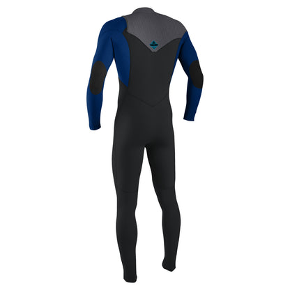 O'Neill Youth Hyperfreak 4/3+mm Chest Zip Wetsuit - Tempered Steel / Twilight Blue / Smoke