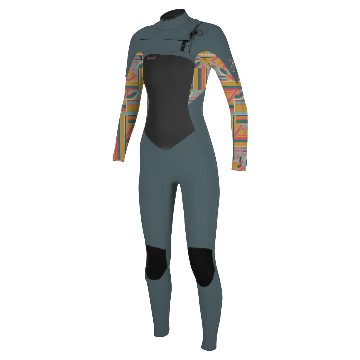 O'Neill Epic 3/2mm Chest Zip Womens Wetsuit  - Shade/Arta Geo