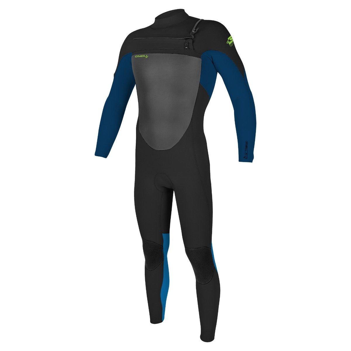O'Neill Youth Epic 3/2mm Chest Zip Wetsuit in Black / Graphite / Baliblu / Deepsea
