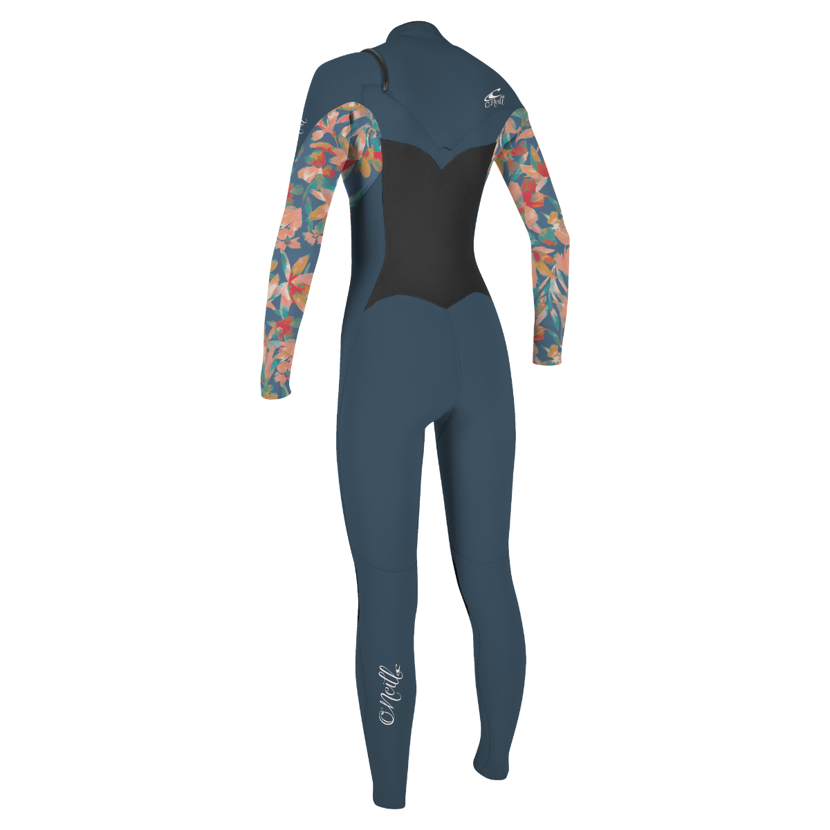 O'Neill Epic 4/3mm Girls Chest Zip Wetsuit 2025 - Copenblue / Painted Tropics