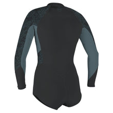 O'Neill Womens Bahia 2/1mm Front Zip L/S Shorty 2026 - Tempered Steel / Shade / Shaded Island Sky