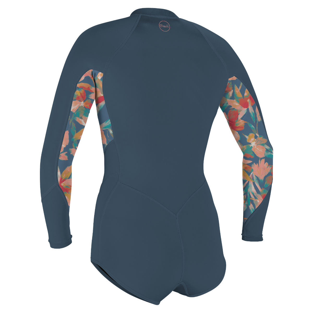 O'Neill Bahia 2/1mm Women's Front Zip Long Arm Shorty 2025 - Copenblu / Painted Tropics