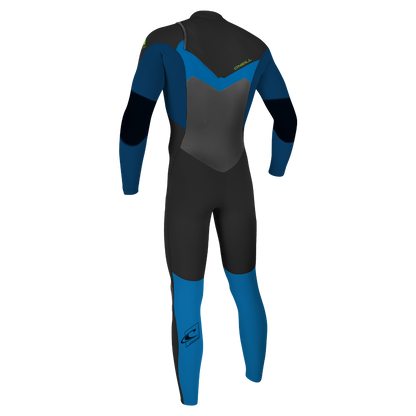 O'Neill Epic 5/4mm Youth Chest Zip Winter Wetsuit - Black/Blue - back
