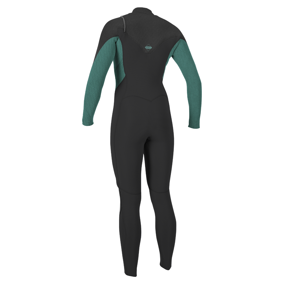 O'Neill Hyperfreak 5/4mm Womens Chest Zip Winter Wetsuit - Raven/Bristol - Back