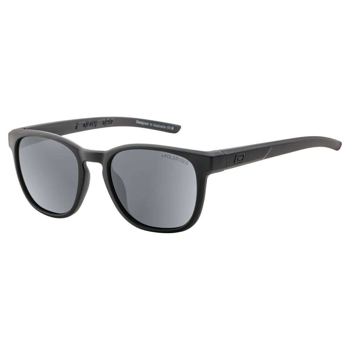 Dirty Dog Lit Sunglasses in Satin Black / Grey Polarised