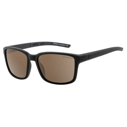 Dirty Dog Slay Sunglasses in Satin Black / Brown Polarised