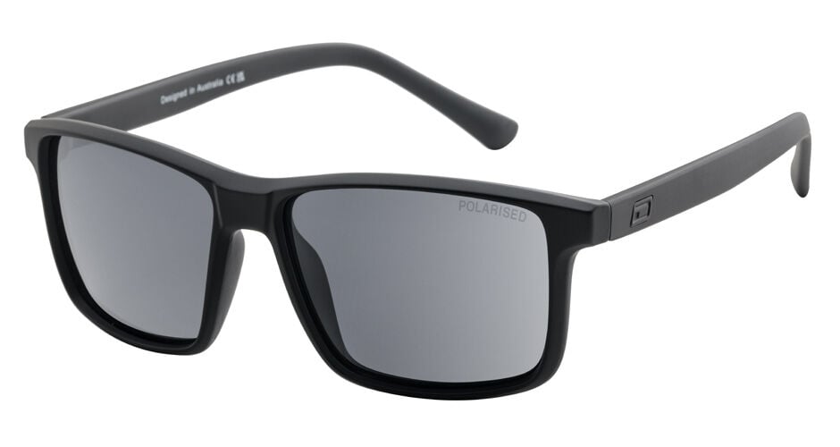 Dirty Dog Mars Sunglasses in Satin Black / Grey Polarised
