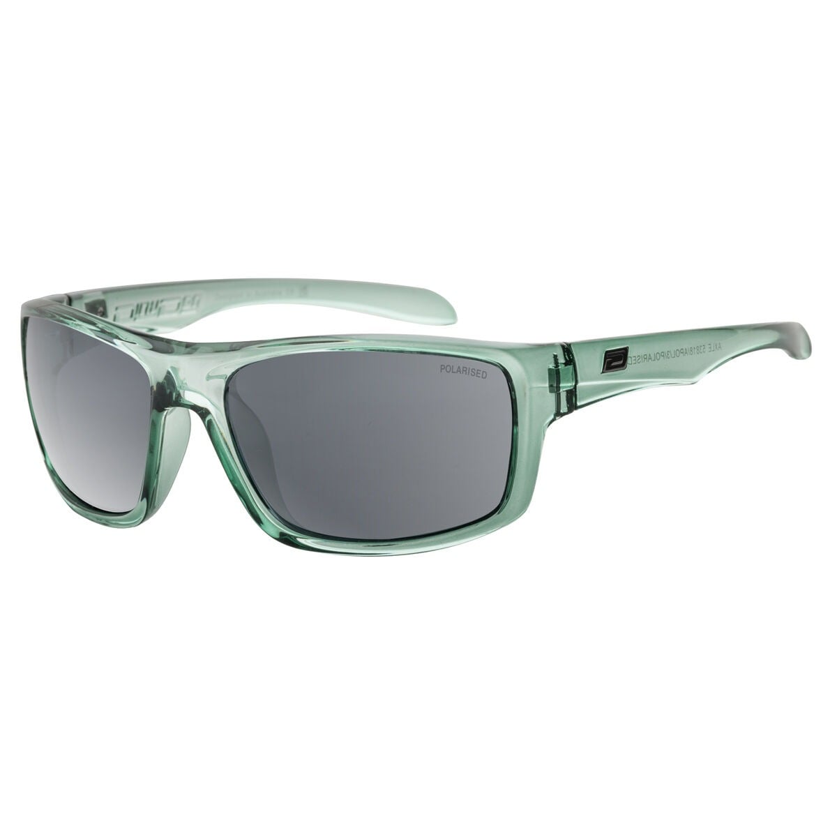 Dirty Dog Axle Sunglasses in Crystal Light Green / Grey Polarised