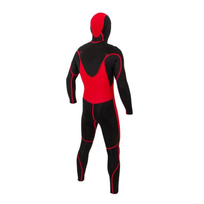 Ocean and Earth Free-Flex 5/4mm Chest Zip Hooded Wetsuit 2021 - Charcoal - Inside Back