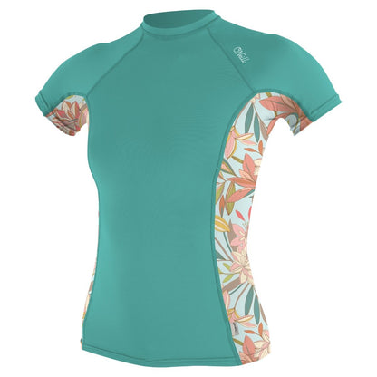 O'Neill Women's Side Print S/S Rash Guard - Canton / Dahlia
