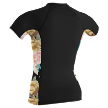 O'Neill Side Print Women's Short Sleeve Rash Guard - Black/Mikah Floral