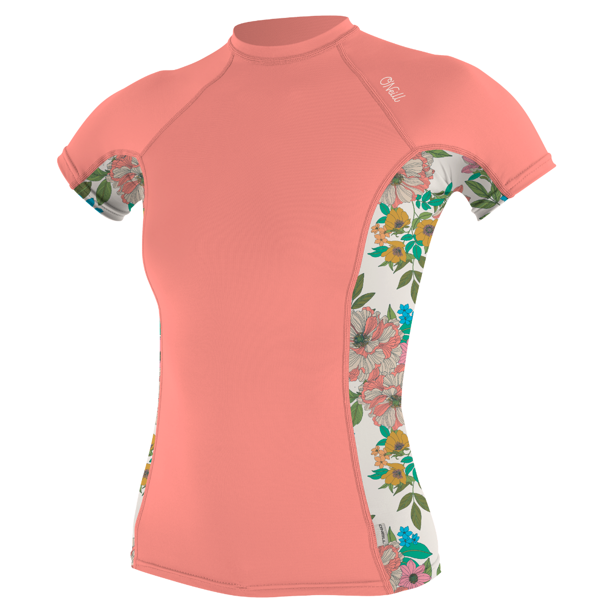 O'Neill Side Print Womens Short Sleeve Rash Guard - Desert Flower / Cara Floral