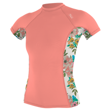 O'Neill Side Print Womens Short Sleeve Rash Guard - Desert Flower / Cara Floral