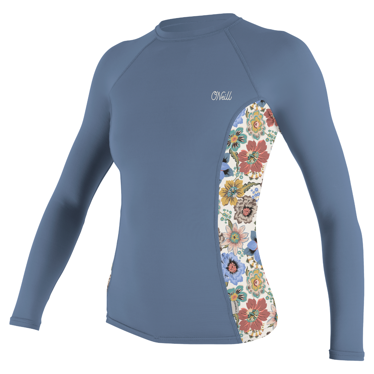 O'Neill Side Print Womens Long Sleeve Rash Vest  - Infinity/Talitha