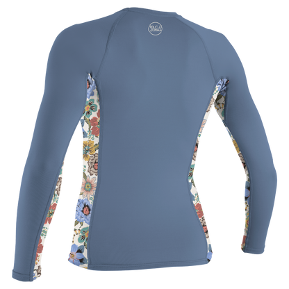 O'Neill Side Print Women's Long Sleeve Rash Vest - Infinity/Talitha
