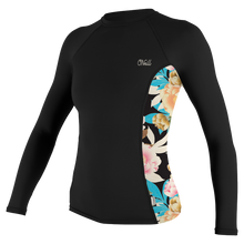 O'Neill Side Print Womens Long Sleeve Rash Guard - Black / Mikah Floral