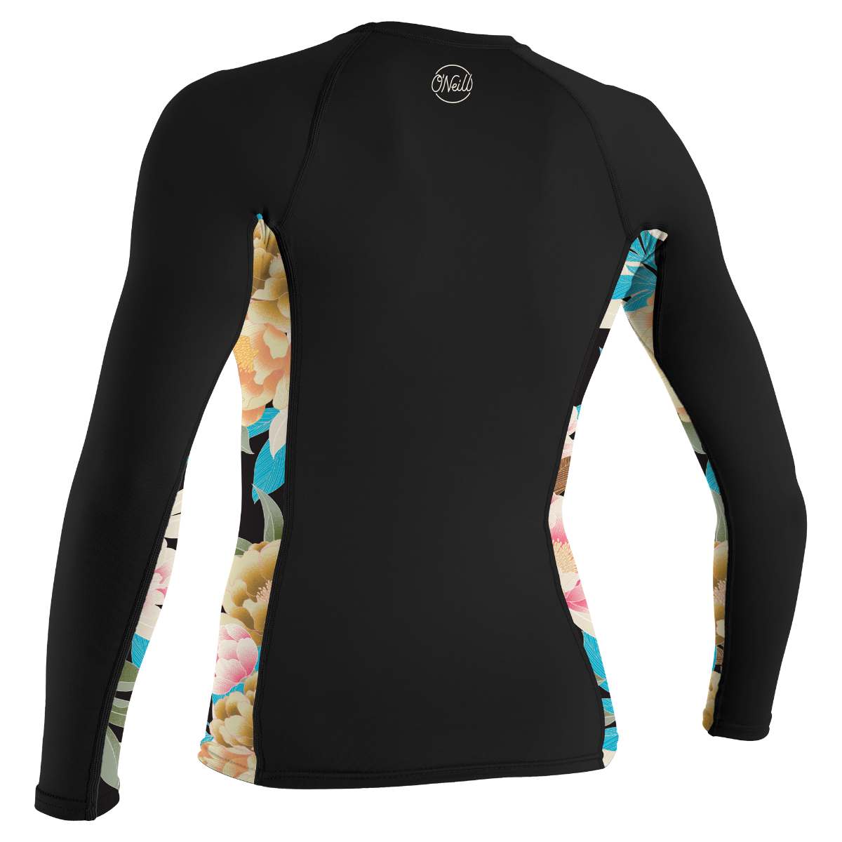 O'Neill Side Print Women's Long Sleeve Rash Guard - Black / Mikah Floral