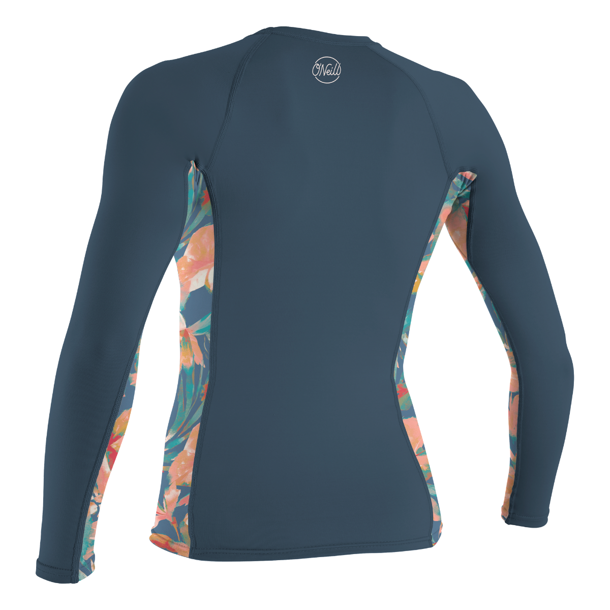 O'Neill Side Print Women's Long Sleeve Rash Guard - Copen Blue / Painted Tropics