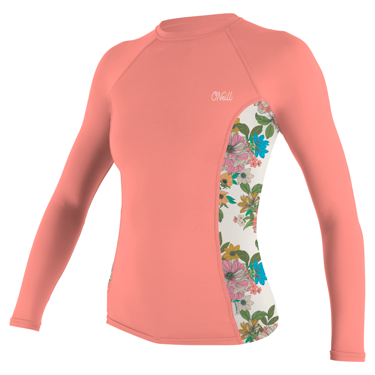 O'Neill Side Print Womens Long Sleeve Rash Guard - Desert Flower / Cara Floral