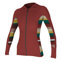 O'Neill Womens Full Zip Long Sleeve Sun Shirt - Taosred/Sapa