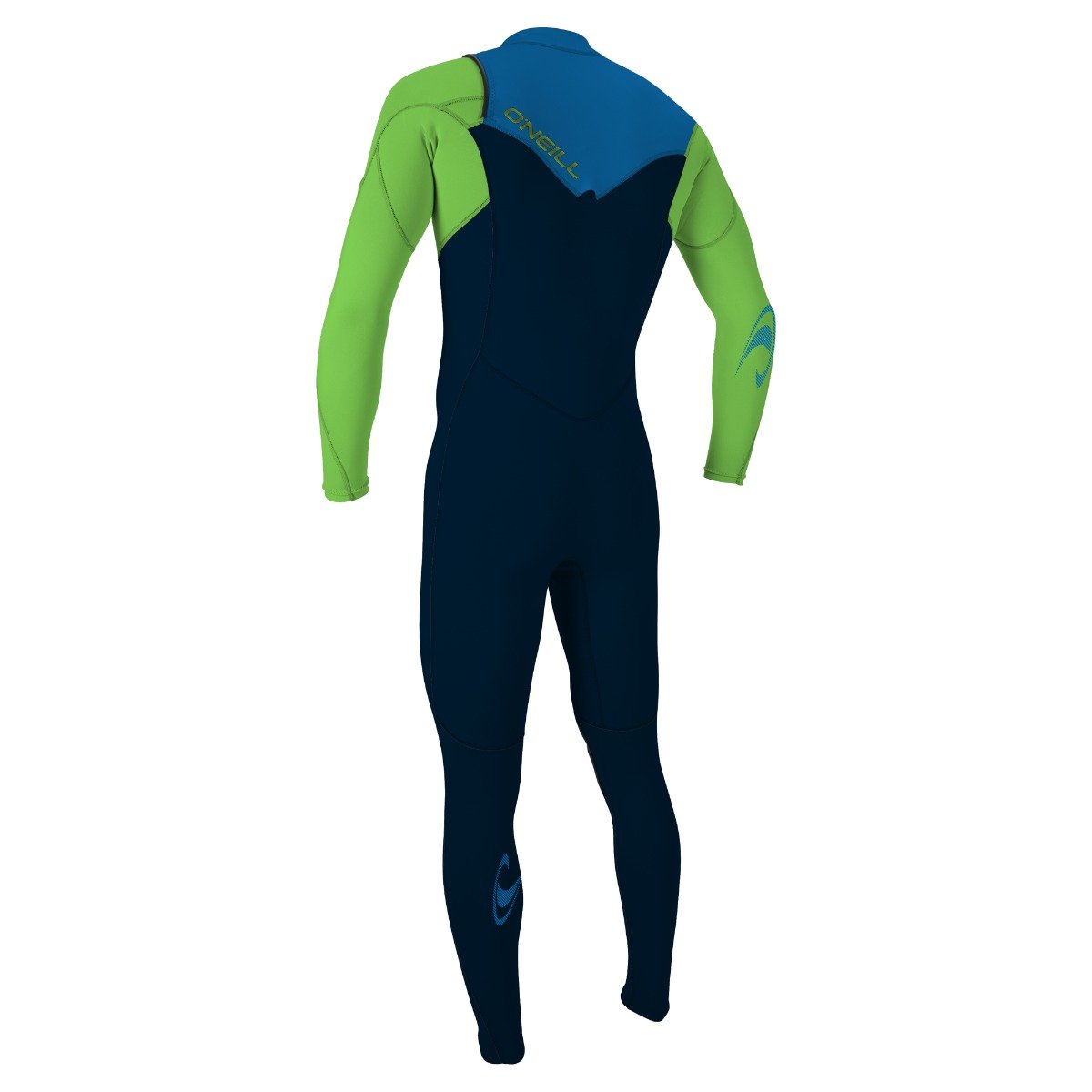 O'Neill Youth Hammer 3/2mm Chest Zip Wetsuit - Abyss/Dayglo/Ocean