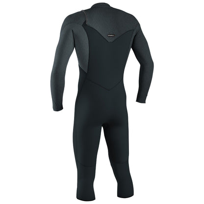 O'Neill Hyperfreak 4/3+mm Mens Chest Zip Overknee Wetsuit - Gun Metal/ Cadet Blue - Back