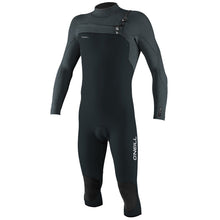 O'Neill Hyperfreak 4/3+mm Mens Chest Zip Overknee Wetsuit - Gun Metal/ Cadet Blue - Front