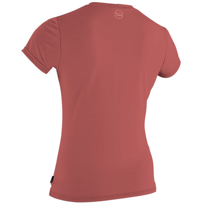 O'Neill Graphic Womens Short Sleeve Sun Shirt - Tea Rose - Back