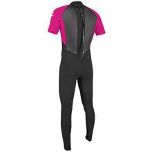 O'Neill Reactor II 2mm Youth Back Zip Summer Wetsuit - Black/Berry - Back