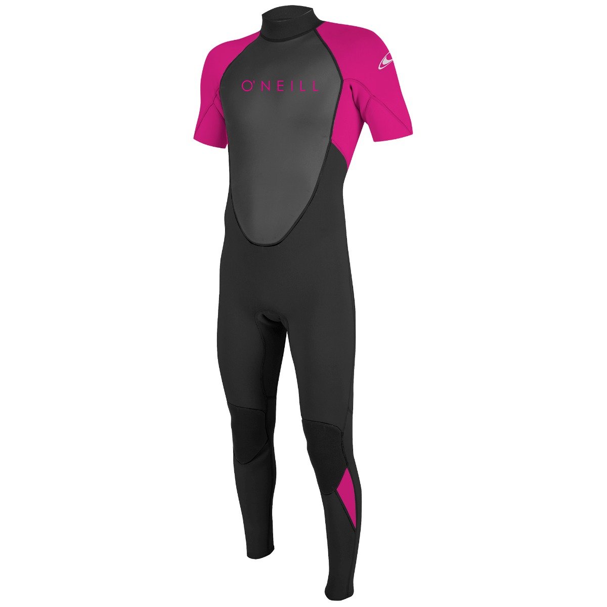 O'Neill Reactor II 2mm Youth Back Zip Summer Wetsuit - Black/Berry - Front
