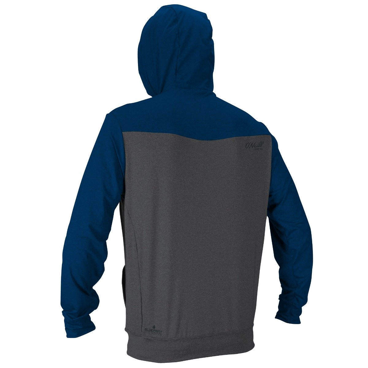 O'Neill Blueprint Full Zip Sun Hoodie - Smoke/Deep Sea - Back