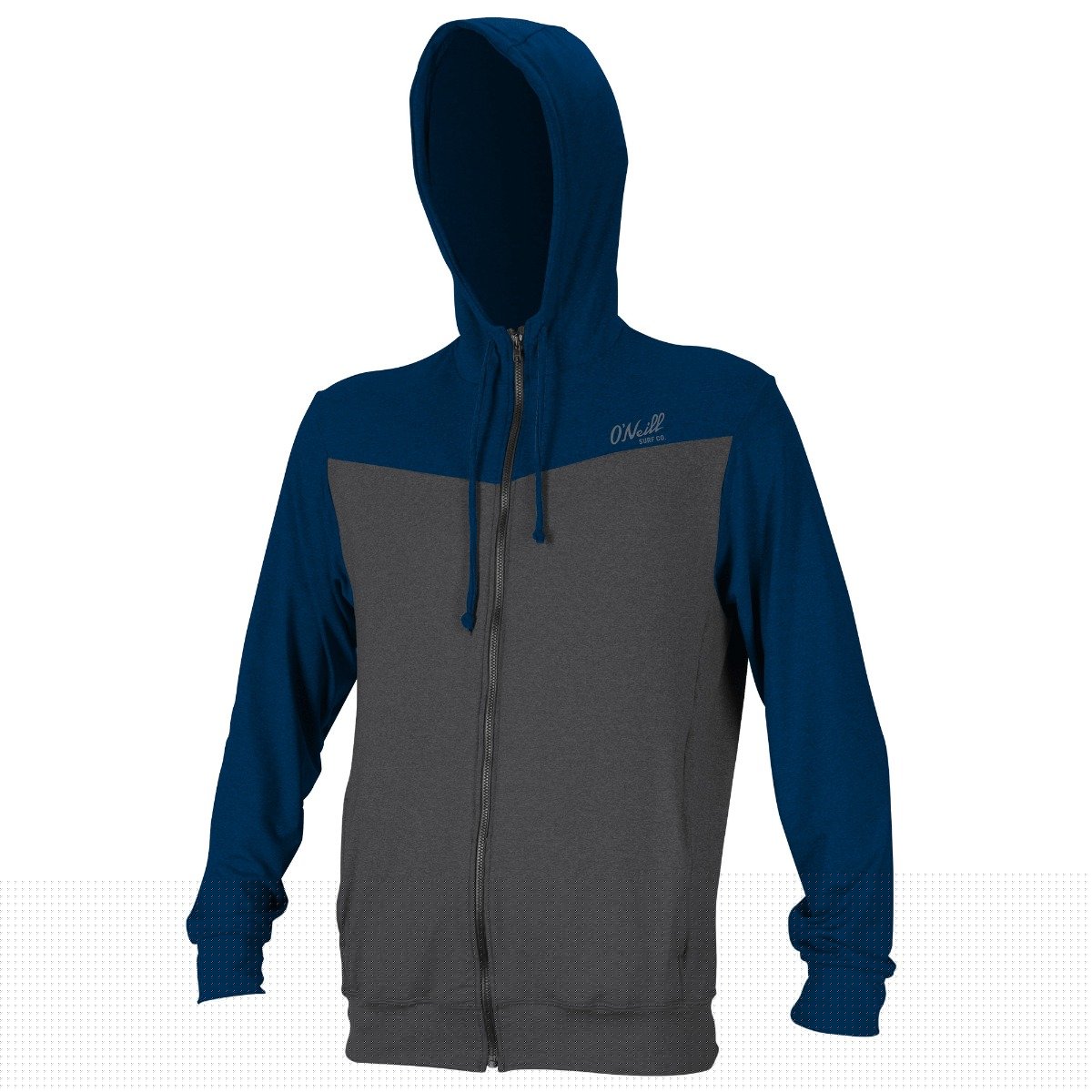 O'Neill Blueprint Full Zip Sun Hoodie - Smoke/Deep Sea - Front