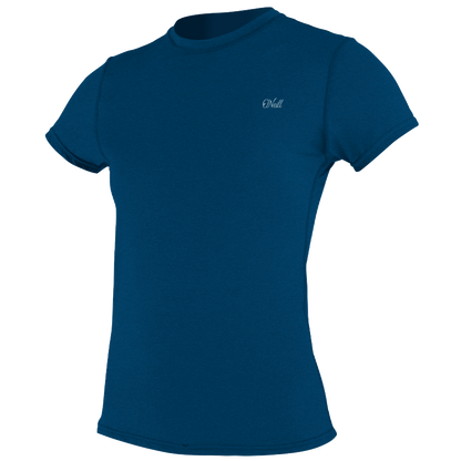 O'Neill Blueprint Womens Short Sleeve Sun Shirt - Deep Sea - Front