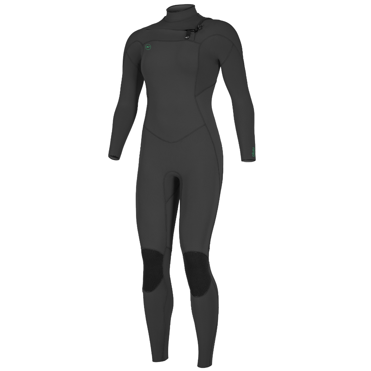 O'Neil Ninja 5/4mm Womens Chest Zip Winter Wetsuit - Black - front