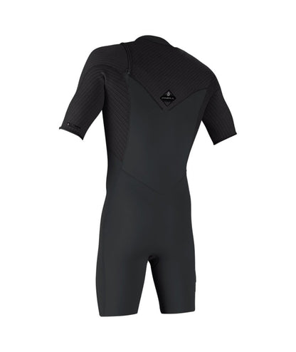 O'Neill Hyperfreak 2mm Chest Zip S/S Shorty (Medium) SAMPLE - Tempered Steel/Graphite