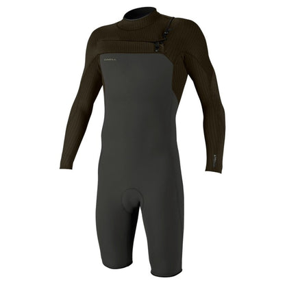 O'Neill Hyperfreak 2mm Chest Zip Long-Sleeve Shorty Raven/Army
