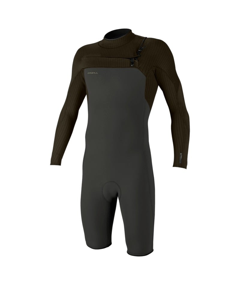 O'Neill Hyperfreak 3/2+mm Chest Zip Wetsuit (Medium) SAMPLE in Raven/Army