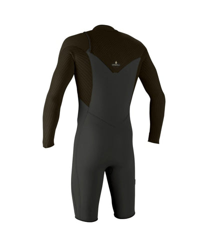 O'Neill Hyperfreak 2mm Chest Zip L/S Shorty (Medium) SAMPLE - Raven/Army