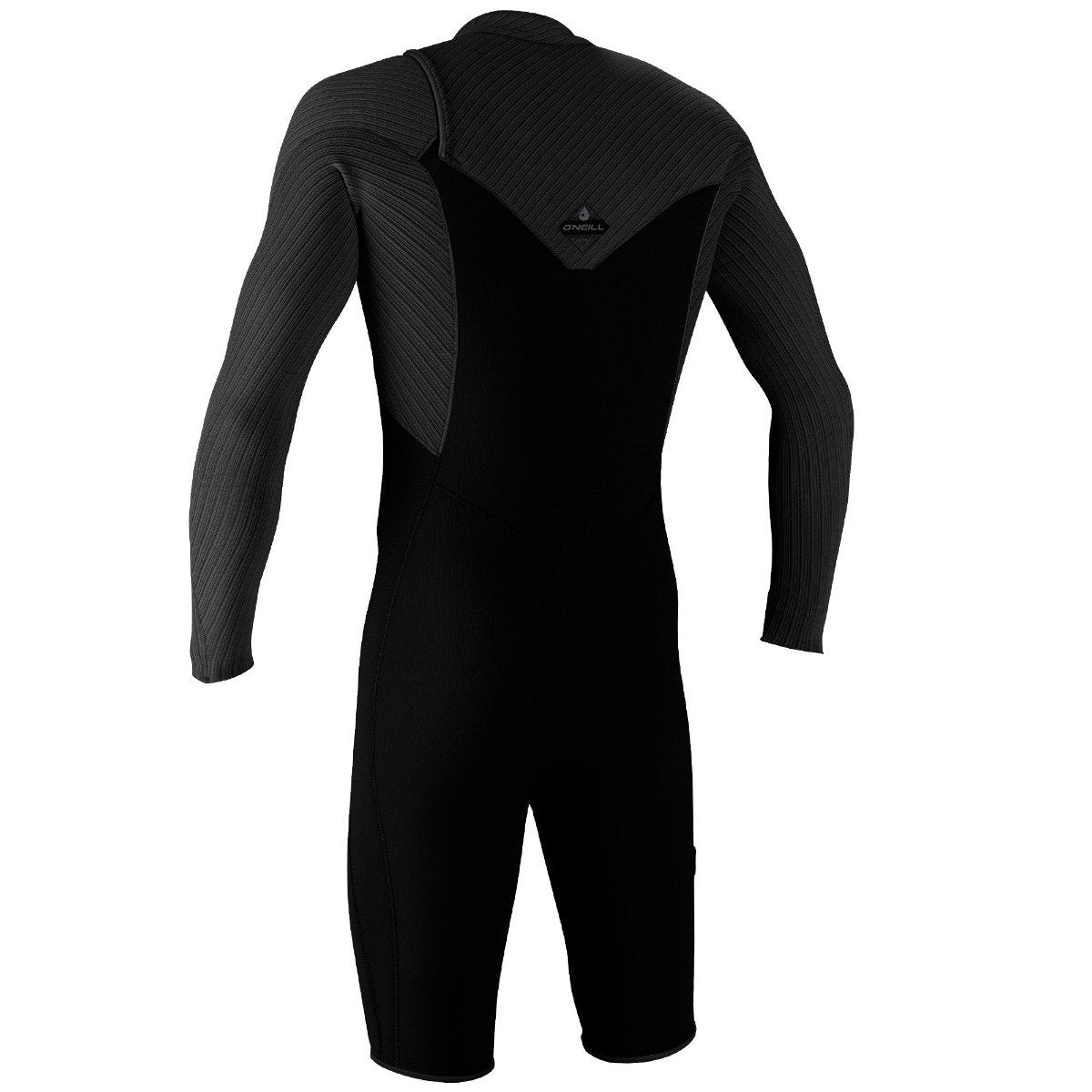 O'Neill Hyperfreak 2mm Long Arm Chest Zip Shorty Wetsuit - Black - Back
