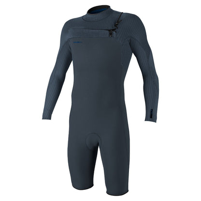 O'Neill Hyperfreak 2mm Chest Zip L/S Shorty Wetsuit in Dark Orion / Copen Blue