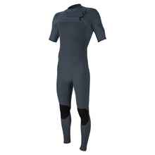 O'Neill Hyperfreak 2mm Chest Zip Short Sleeved Wetsuit in Dark Orion / Copen Blue