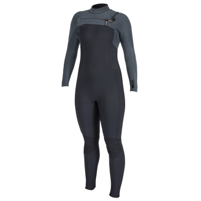 O'Neill Blueprint 5/4+mm Womens Chest Zip Wetsuit - Black/Shade - Front