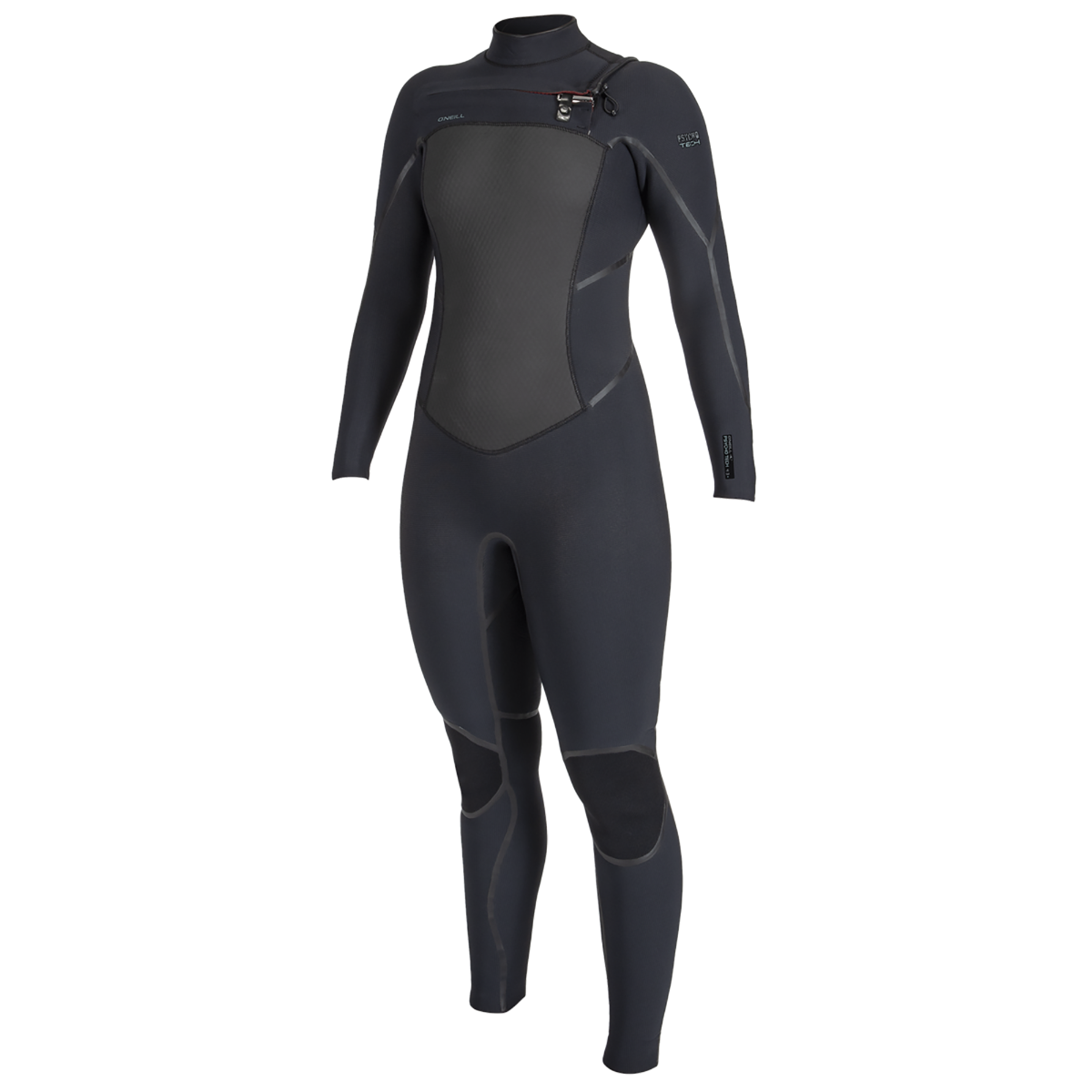 O'Neill Psycho Tech 4/3+mm Womens Chest Zip Wetsuit - Black  - Front