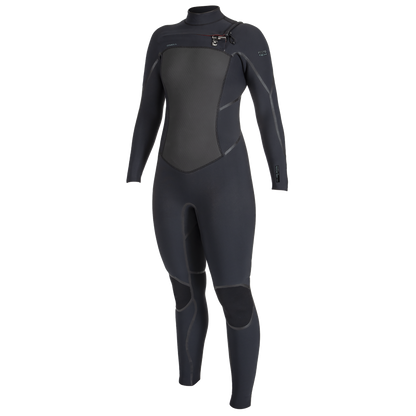 O'Neill Psycho Tech 5/4+mm Womens Chest Zip Wetsuit - Black - Front
