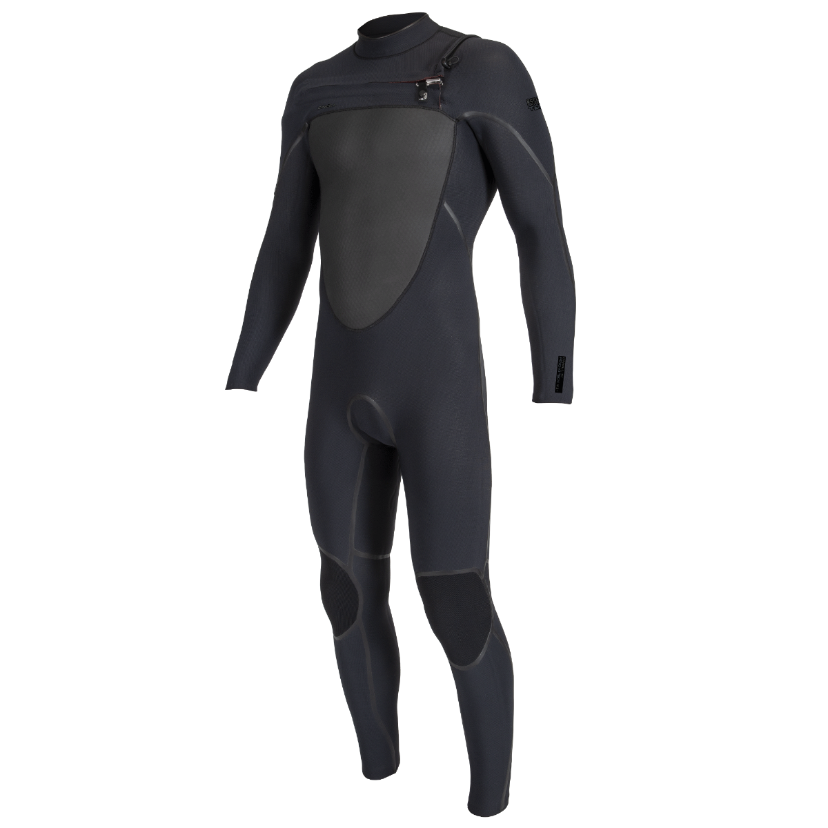 O'Neill Psycho Tech 5/4+mm Mens Chest Zip Wetsuit - Black - Front