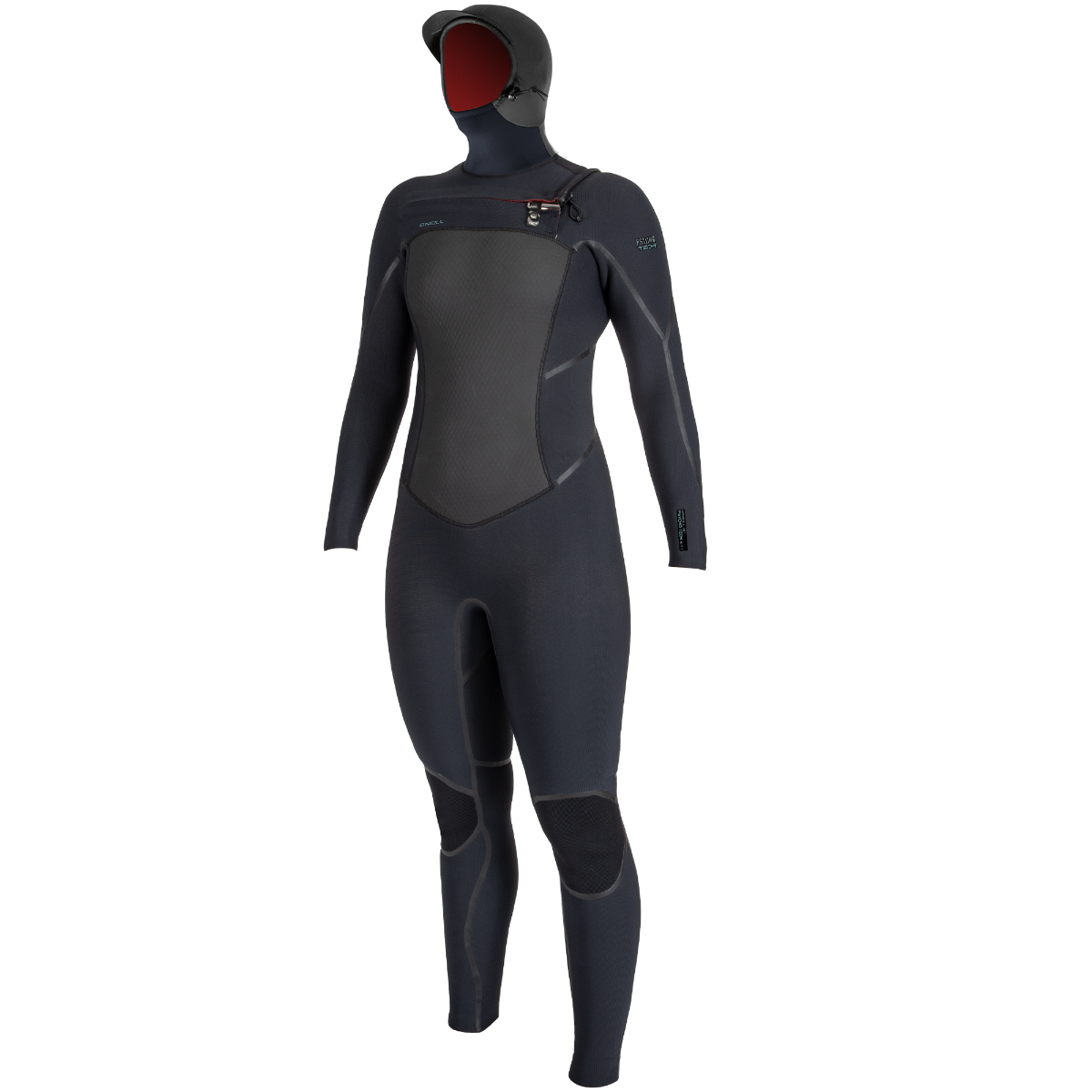 O'Neill Psycho Tech 6/4mm Womens Chest Zip Wetsuits - Black - Front