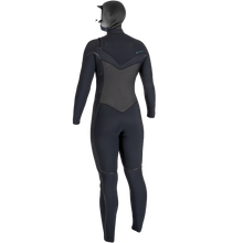 O'Neill Psycho Tech 6/4mm Womens Chest Zip Wetsuits - Black - Back