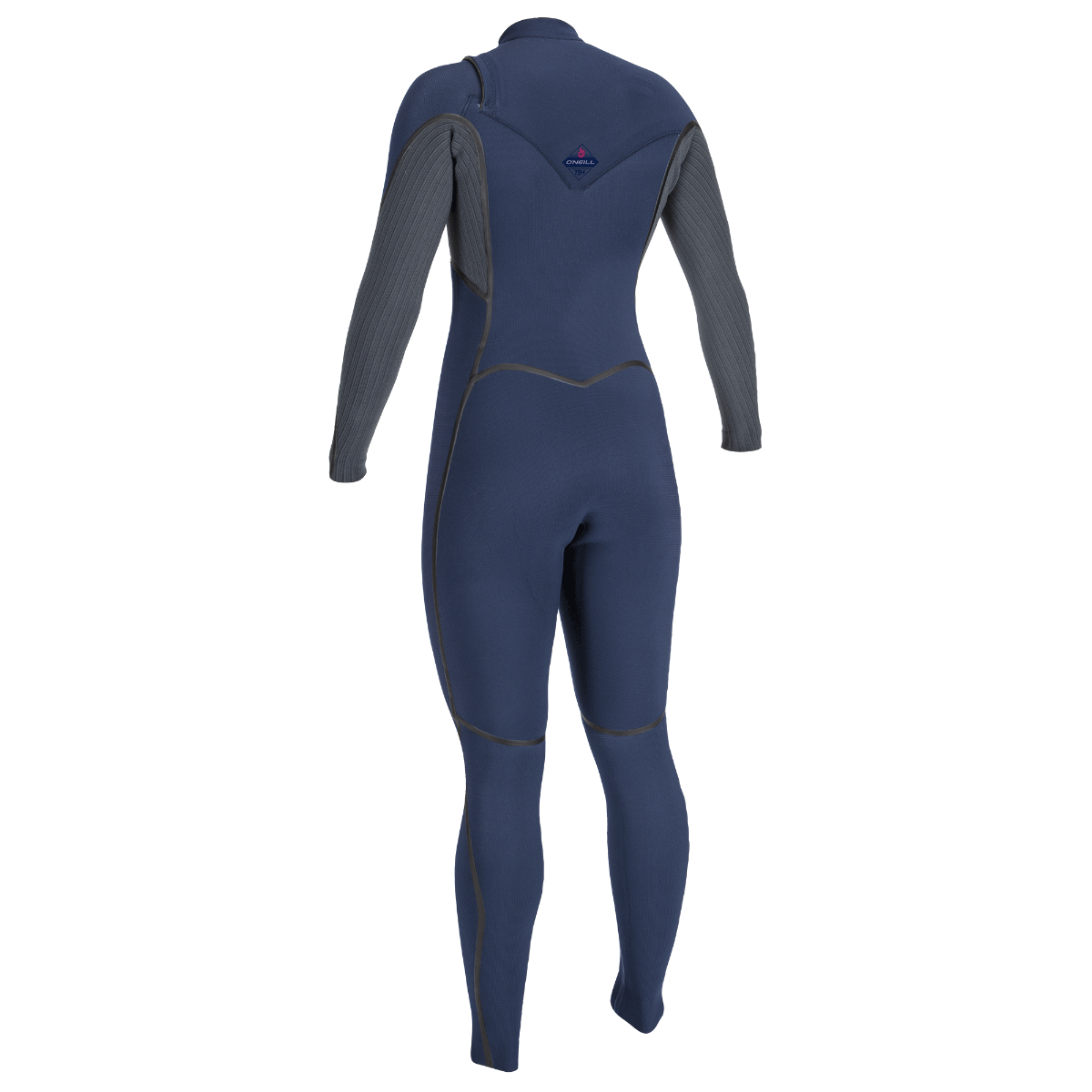 O'Neill Hyperfreak Fire 5/4+mm Chest Zip Wetsuit - Navy/Shade - Back