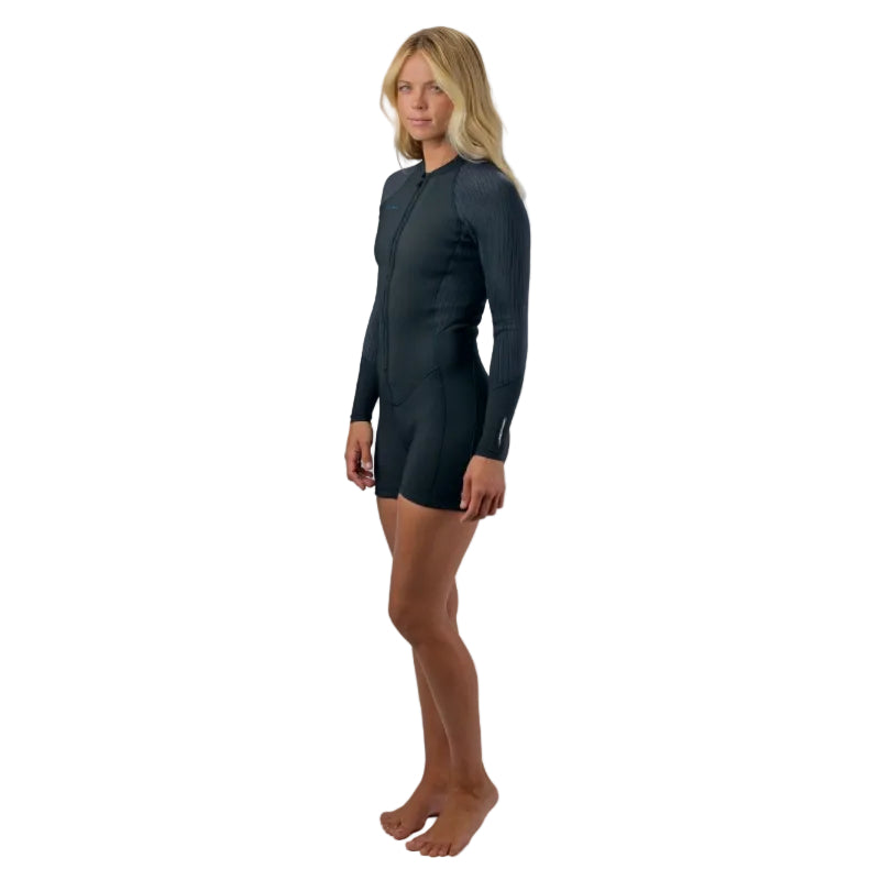 O'Neill Women's Hyperfreak 2/1.5mm Front Zip LS Shorty 2026 - Black
